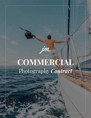 Commercial photography contract cover page