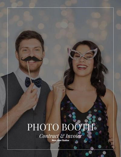 Photo booth contract cover page