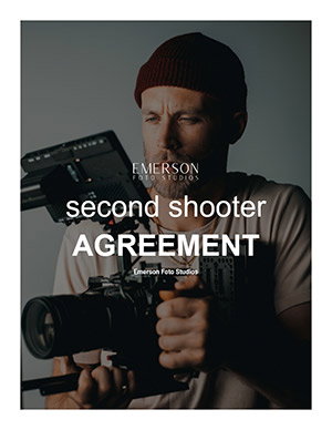 Second shooter contract cover page