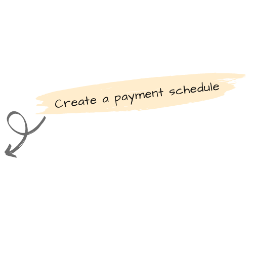 Set up a payment schedule