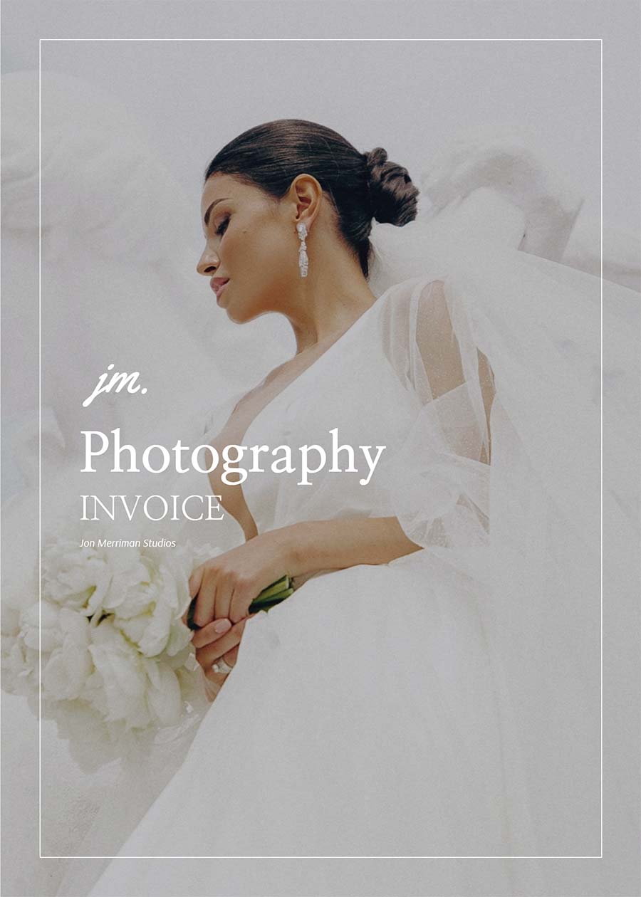 Photography invoice cover page