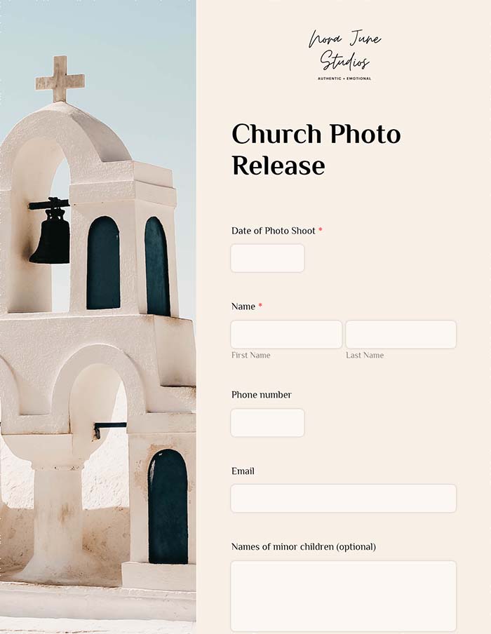 Church photo release form 2
