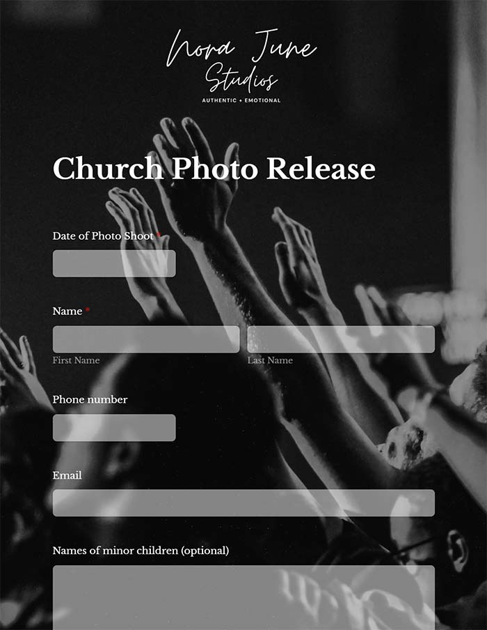 Church photo release form 3