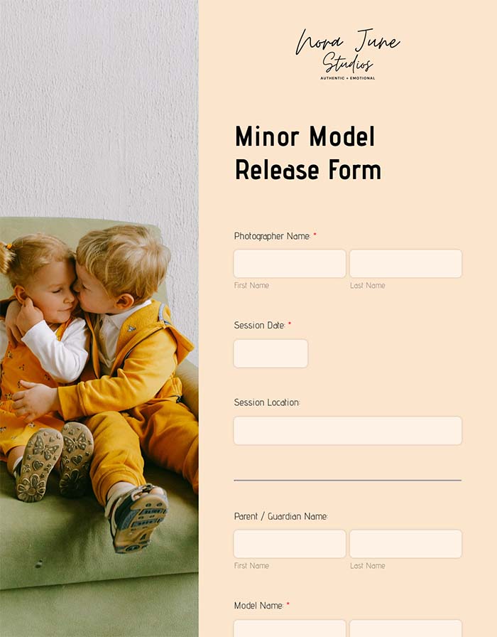Minor model release form 3