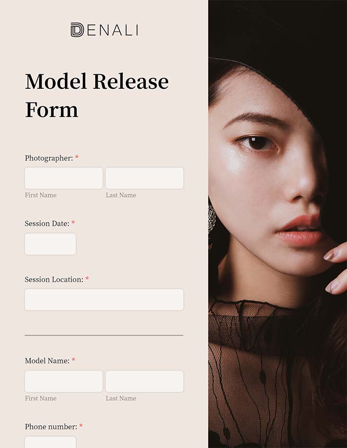 Model release form 2
