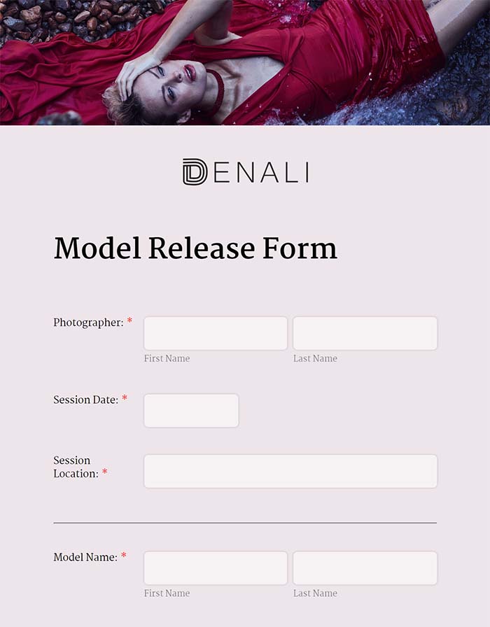 Model release form 3
