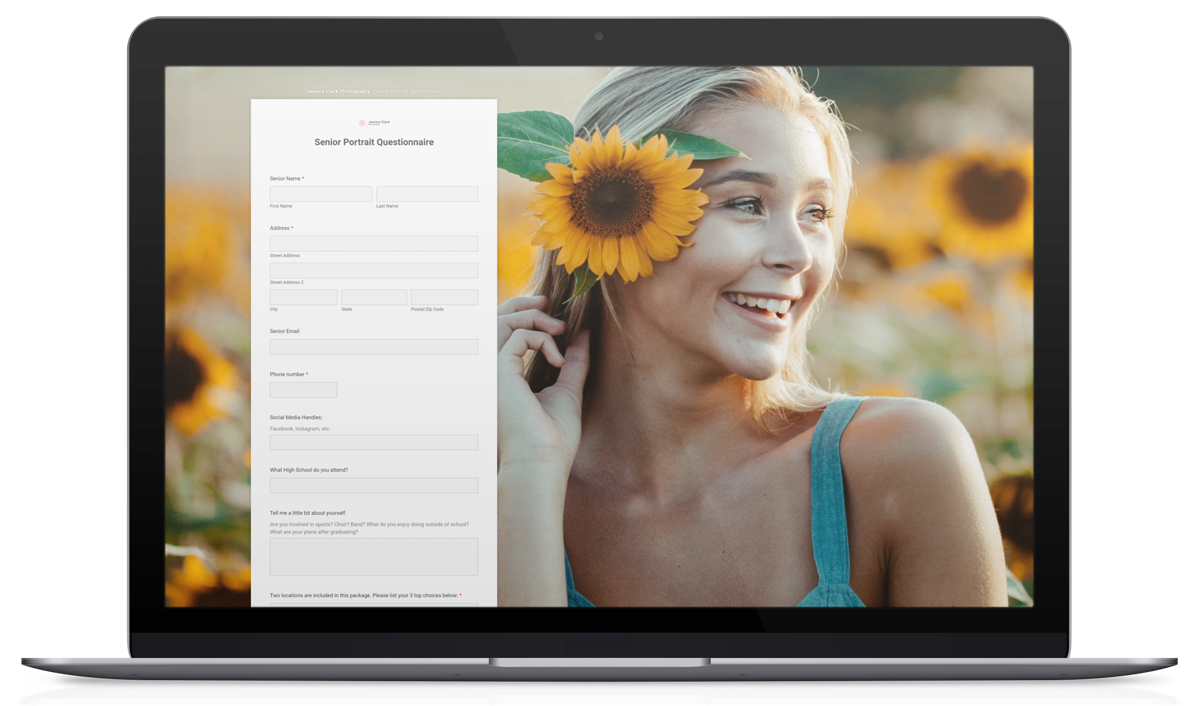 Senior Portrait Questionnaire | Lightfolio