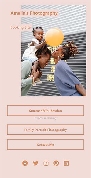 Mobile booking for mini sessions